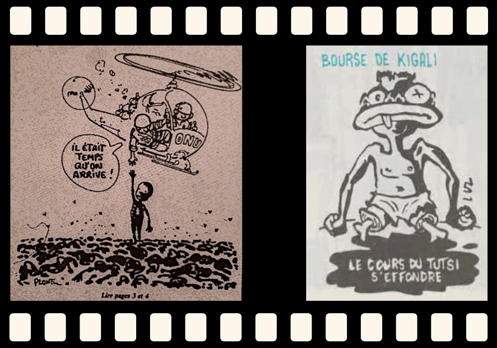 Plantu, 18 juin 1994, {Le Monde}, et Luz, 6 juillet 1994, {Charlie Hebdo}.