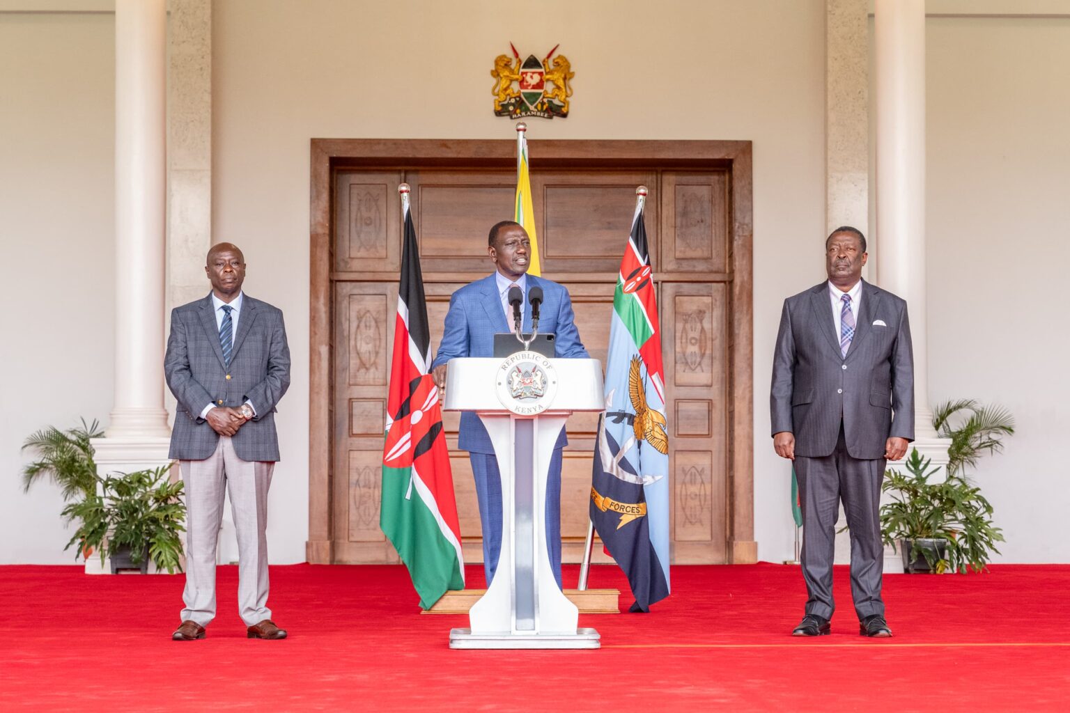 Le président William Ruto, lors de l'annonce de la mise en place d'un nouveau gouvernement, le 19 juillet 2024.