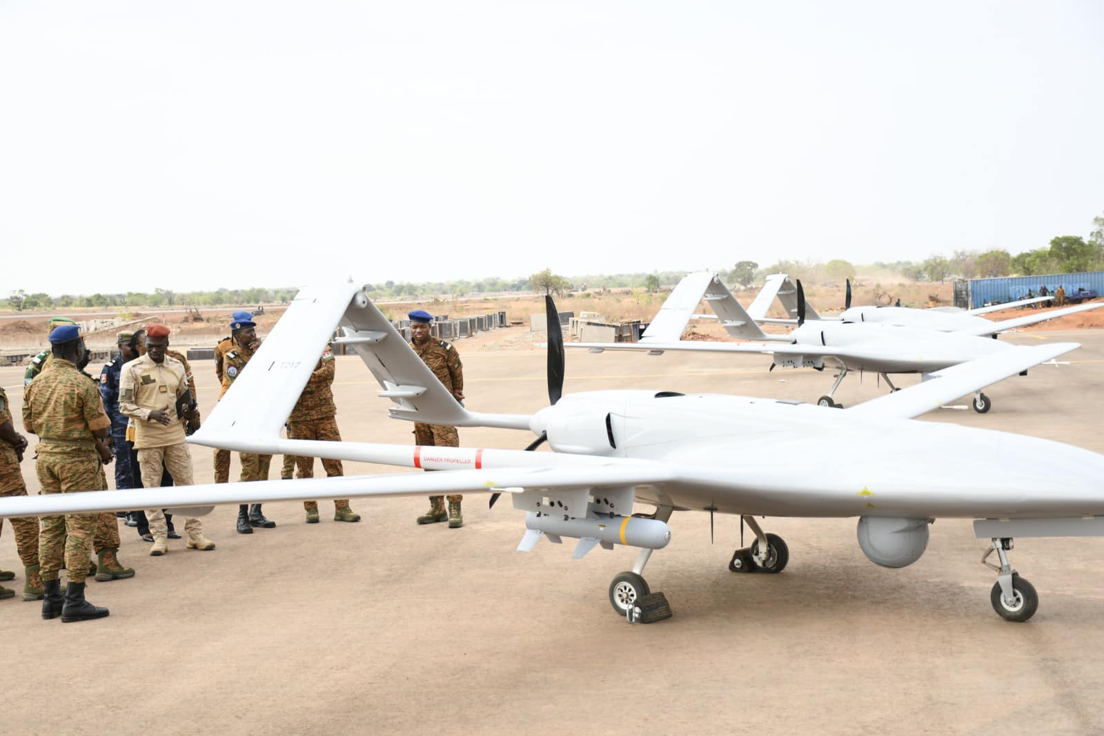 Un des drones turcs acquis récemment par l'armée burkinabè.