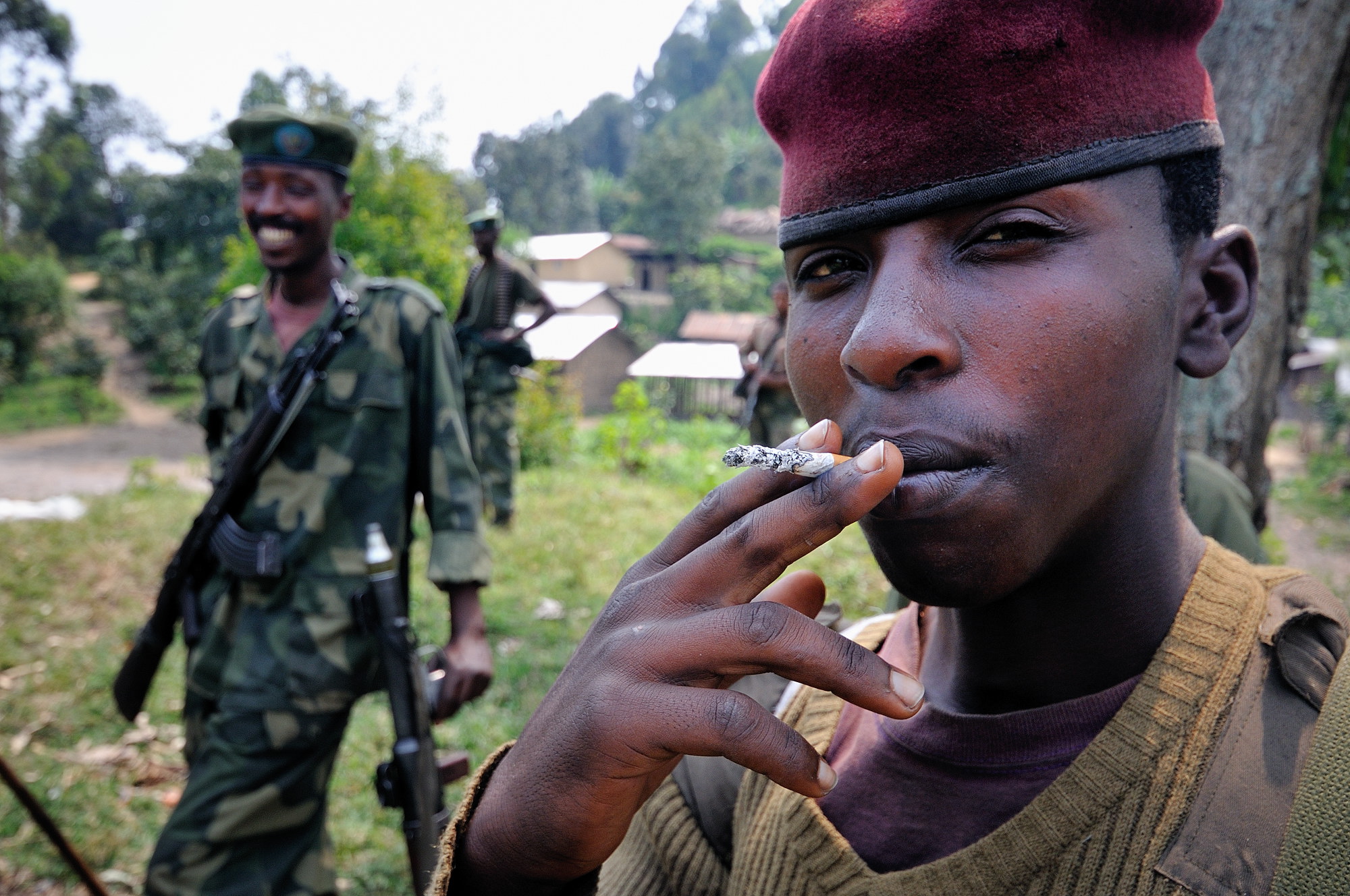 Membres du M23, à Bunagana (RD Congo, à la frontière ougandaise), en juillet 2012.