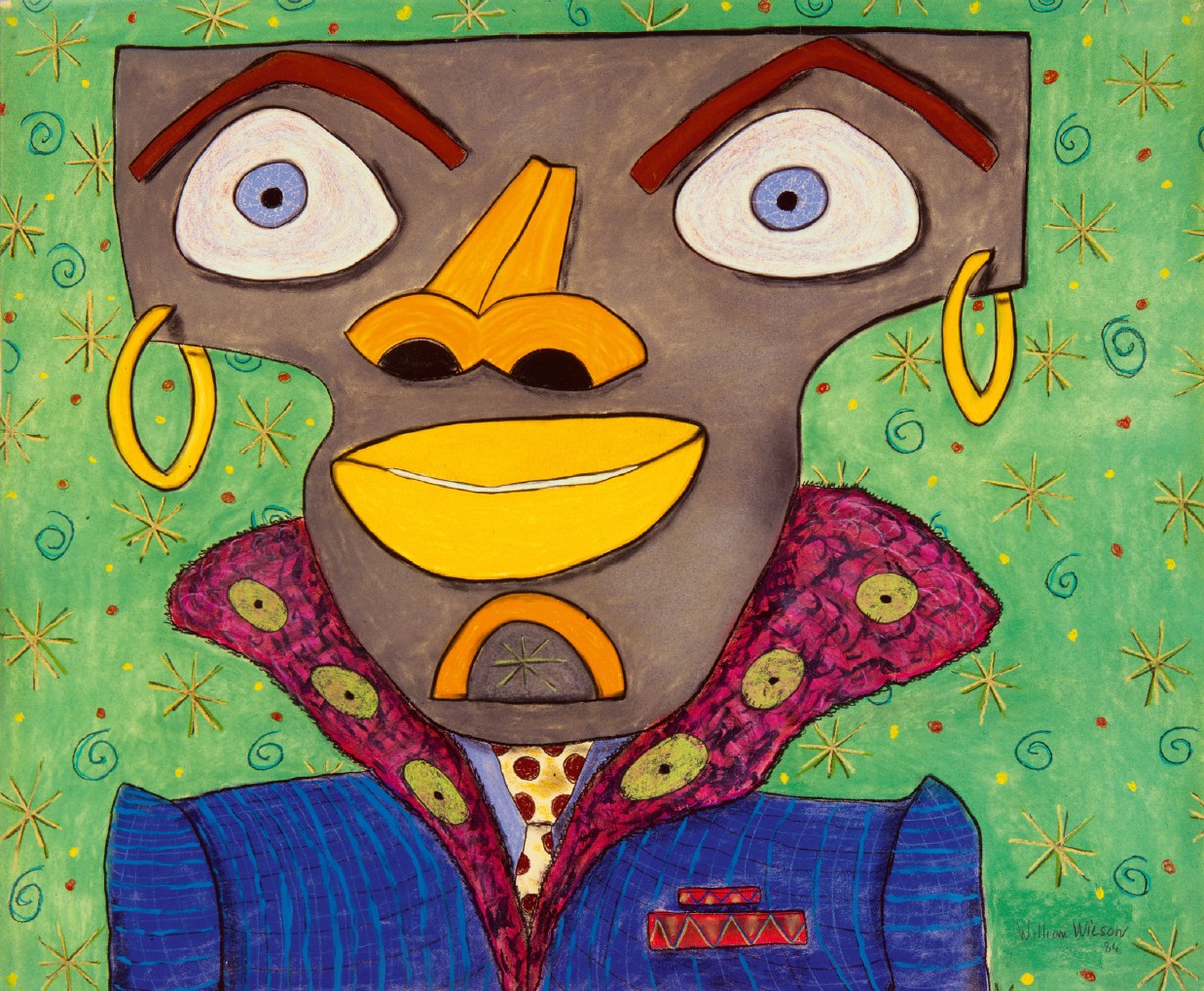 « Tête d'enclume », 1984, pastel (135 x 111 cm).