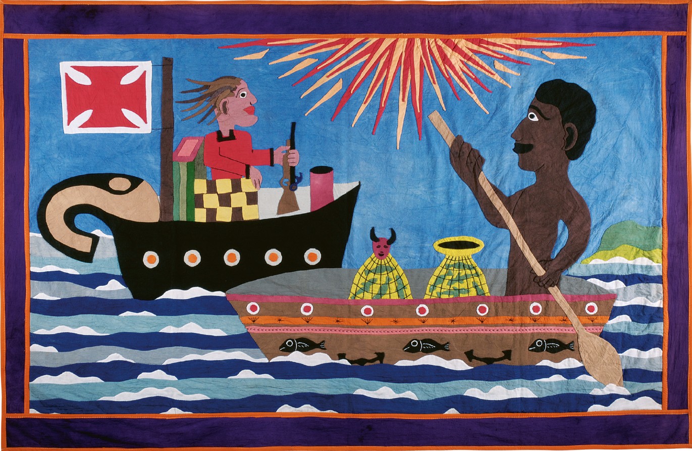 « La rencontre » (104 x 64 cm).