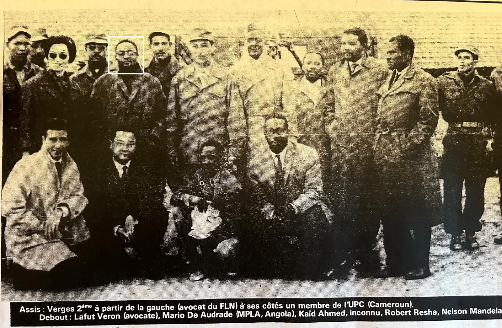 Lors d'une rencontre en Algérie, en 1961 (Algérie Actualités, 15 au 21 février 1990).