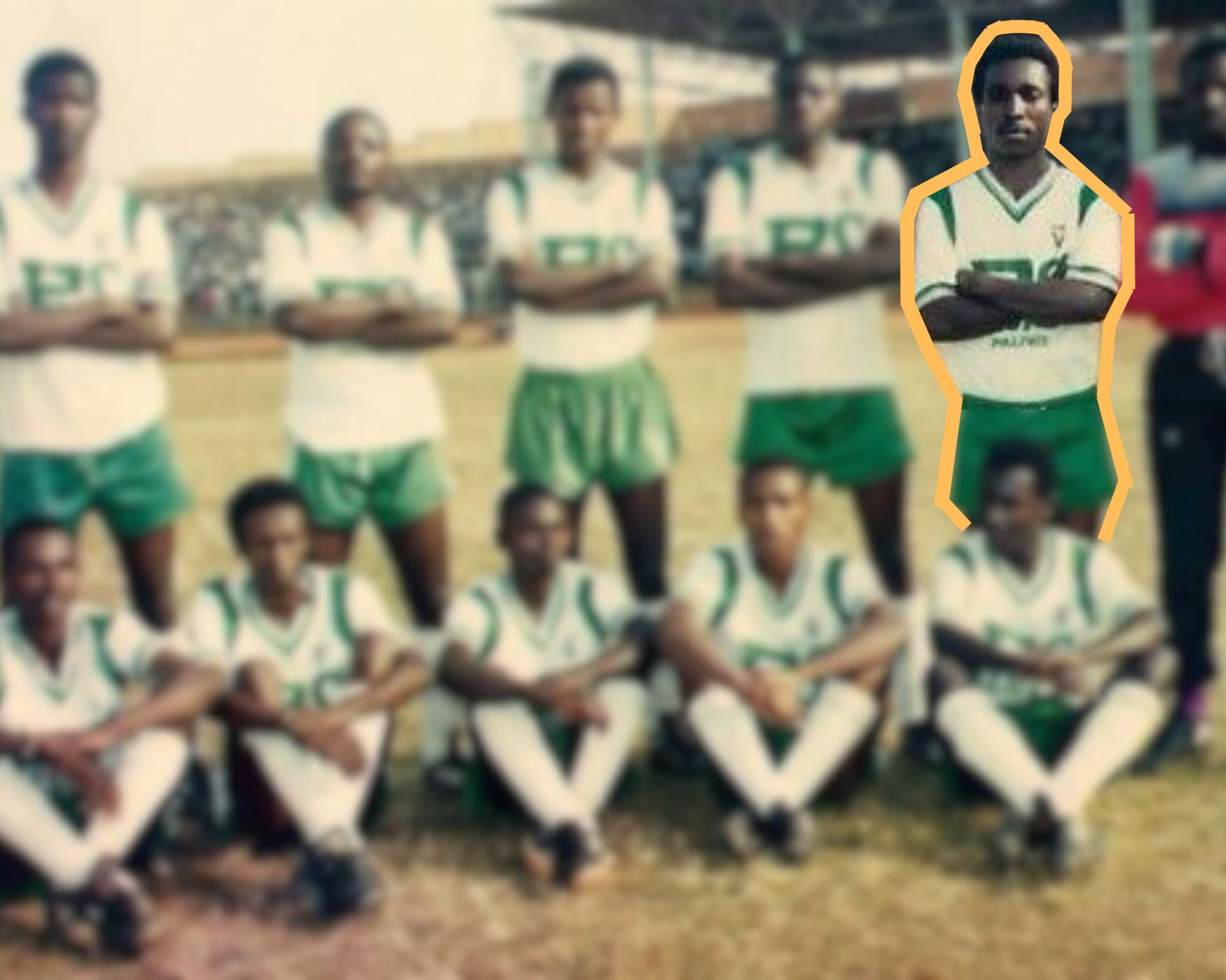 Ibrahim Marizuku, avec la sélection du Kiyovu Sports Association, avant 1994.