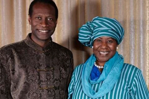Aziz Salmone Fall et Mariam Sankara.