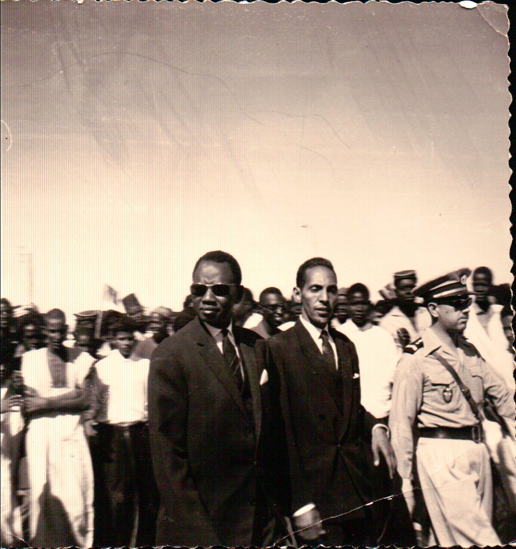 Mamadou Dia, alors Premier ministre du Sénégal, en visite en Mauritanie en 1962.