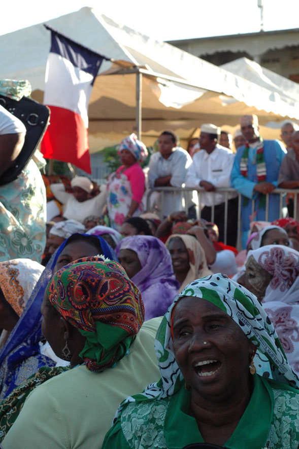 En 2009, lors d'un meeting en faveur de la départementalisation de Mayotte.