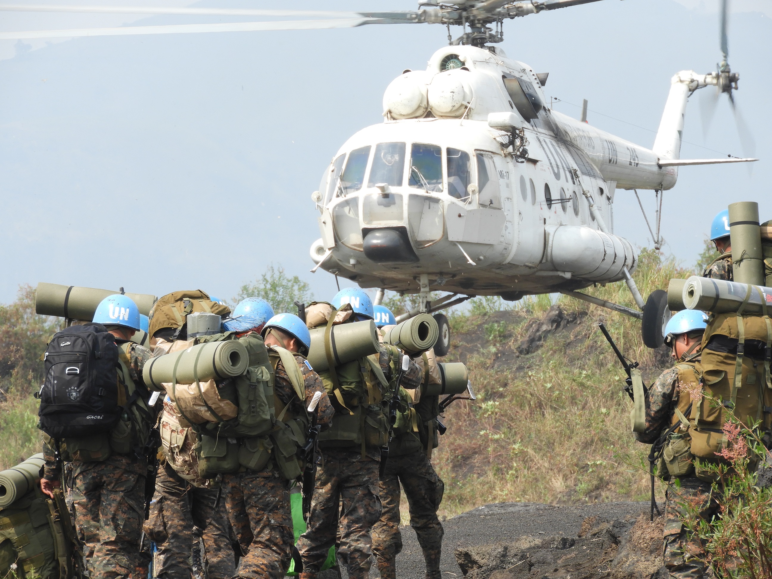 Des troupes de la Monusco dans le Nord-Kivu, en juillet 2017.