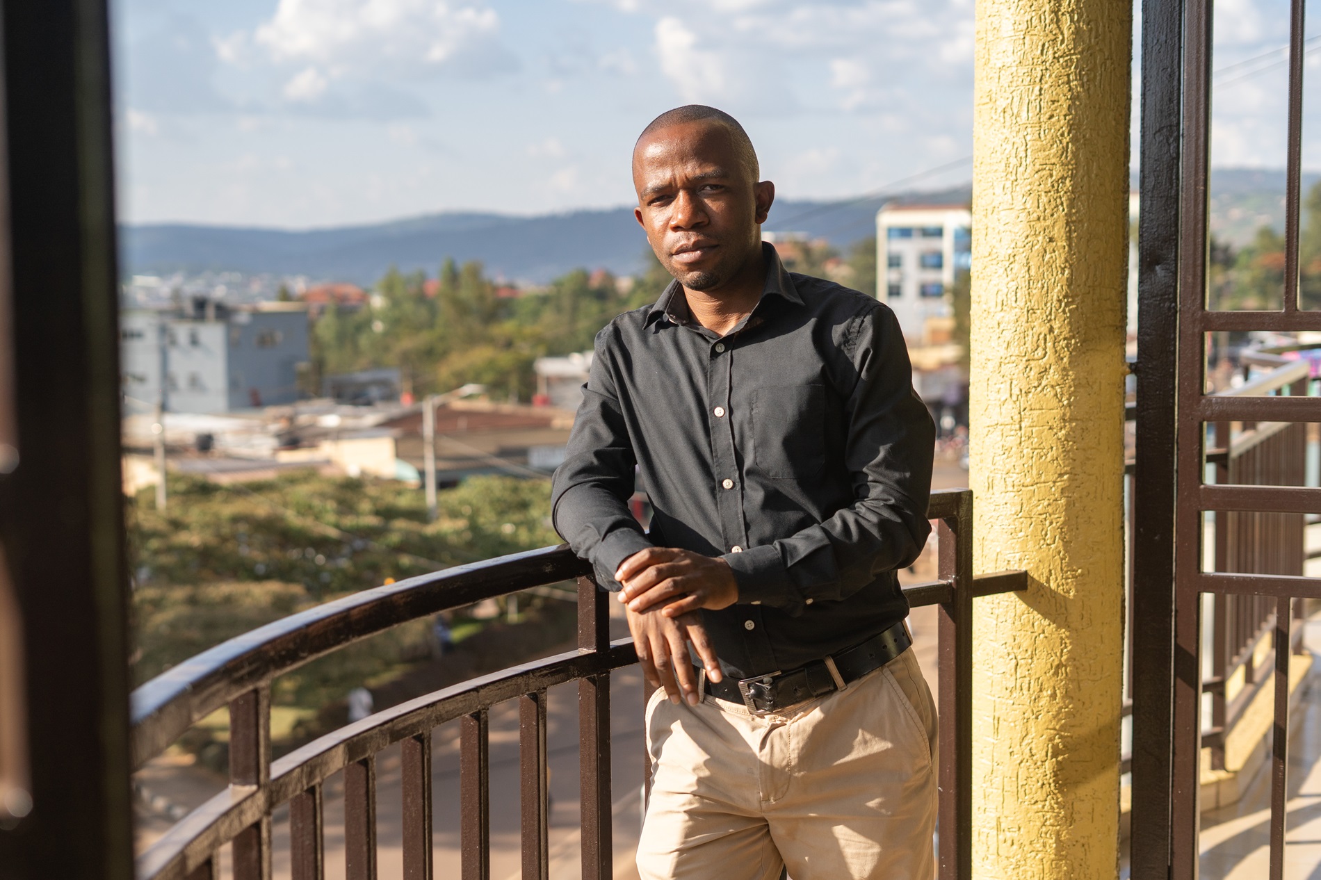 Patrick, 29 ans, chef de la campagne du Parti vert démocratique dans la province de l'Est, à Kigali (13 mars 2024).