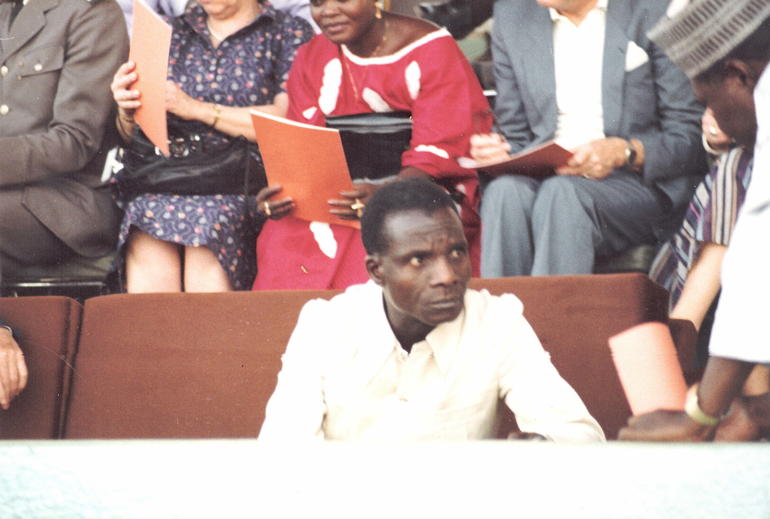 Seyni Kountché, in 1983, during the state visit of German President Karl Carstens to Niger.
