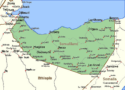 Carte du Somaliland.