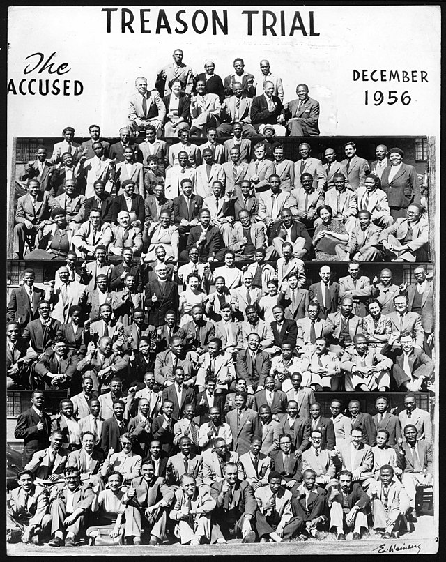 Les prévenus du Procès de la trahison, décembre 1956.