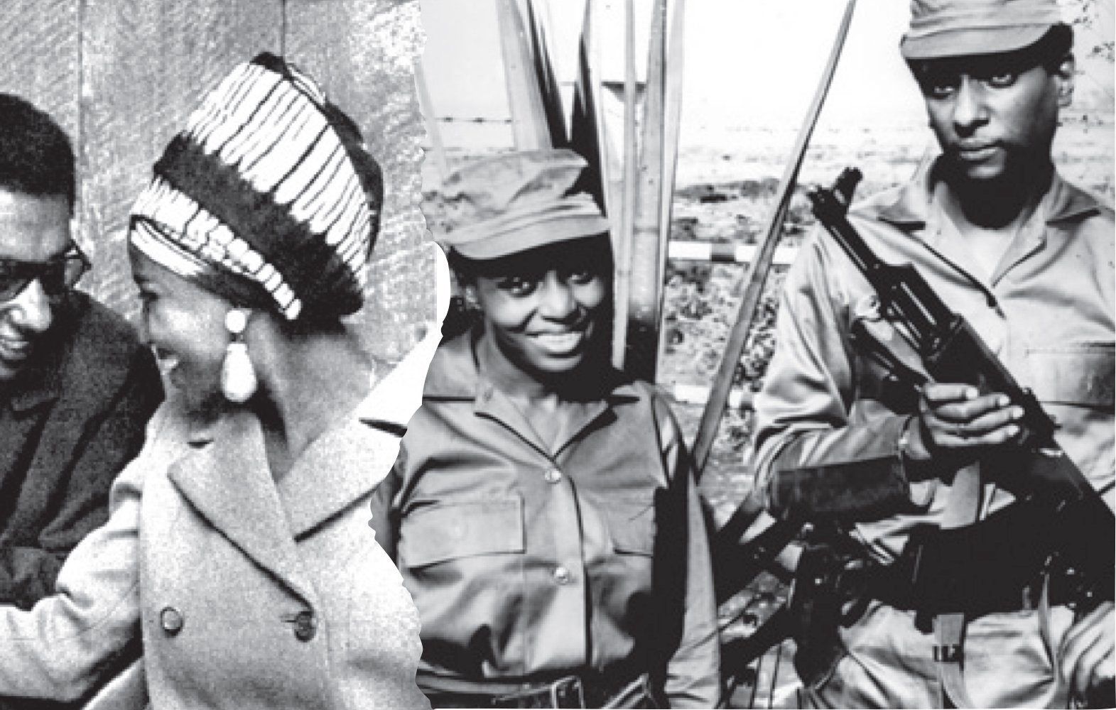 Dans cette image en noir et blanc, nous voyons un couple assis à une table dans un restaurant. La femme, à gauche, porte une coiffure textile colorée et des boucles d'oreilles larges. Elle semble concentrée sur son assiette, peut-être en train de couper ou de préparer de la nourriture. À sa droite, un homme tient un bébé dans ses bras, regardant la femme avec bienveillance. Le bébé est emmitouflé dans une couverture. En arrière-plan, d'autres personnes sont visibles, créant une atmosphère animée de rassemblement convivial. Les tables sont dressées avec des couverts et des verres, ajoutant une touche d'élégance à la scène.