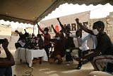Lors d'une conférence de presse du collectif Y'en a marre au Sénégal, en juin 2020.
