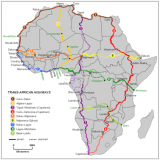 Carte de la Trans-African Highways.