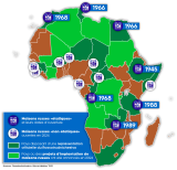 Implantations de Maisons russes en Afrique.
