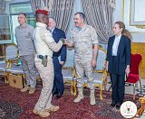 Le président burkinabè, Ibrahim Traoré, et le vice-ministre russe de la Défense, Younous-bek Evkourov, en juin 2024, à Ouagadougou.