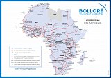 Le réseau de Bolloré Transport & Logistics sur le continent, selon le groupe.