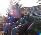 Des mineurs membres du syndicat AMCU, le 28 juillet 2022.