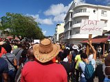 Fort-de-France, le 27 février 2021. Des manifestants réclament justice dans l'affaire du chlordécone.