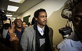 Duduzane Zuma, le fils de l'ancien président, lors de son inculpation pour corruption, en juillet 2018.