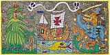 « Les conquistadors », 2014, perles et sequins (150 x 50 cm).