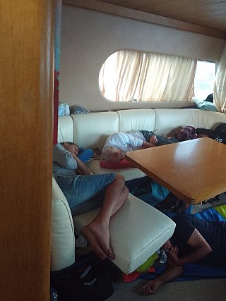The family asleep.