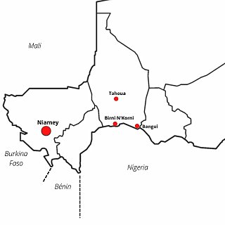 Sur cette carte du sud-ouest du Niger, les villes évoquées dans le reportage.
